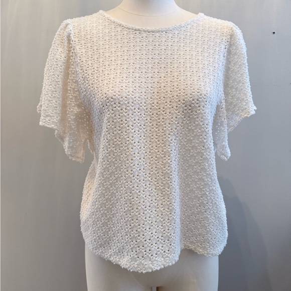 Madewell Tops - Elegant Cream Textured Women's Top- TeXTURE & THREAD Madewell